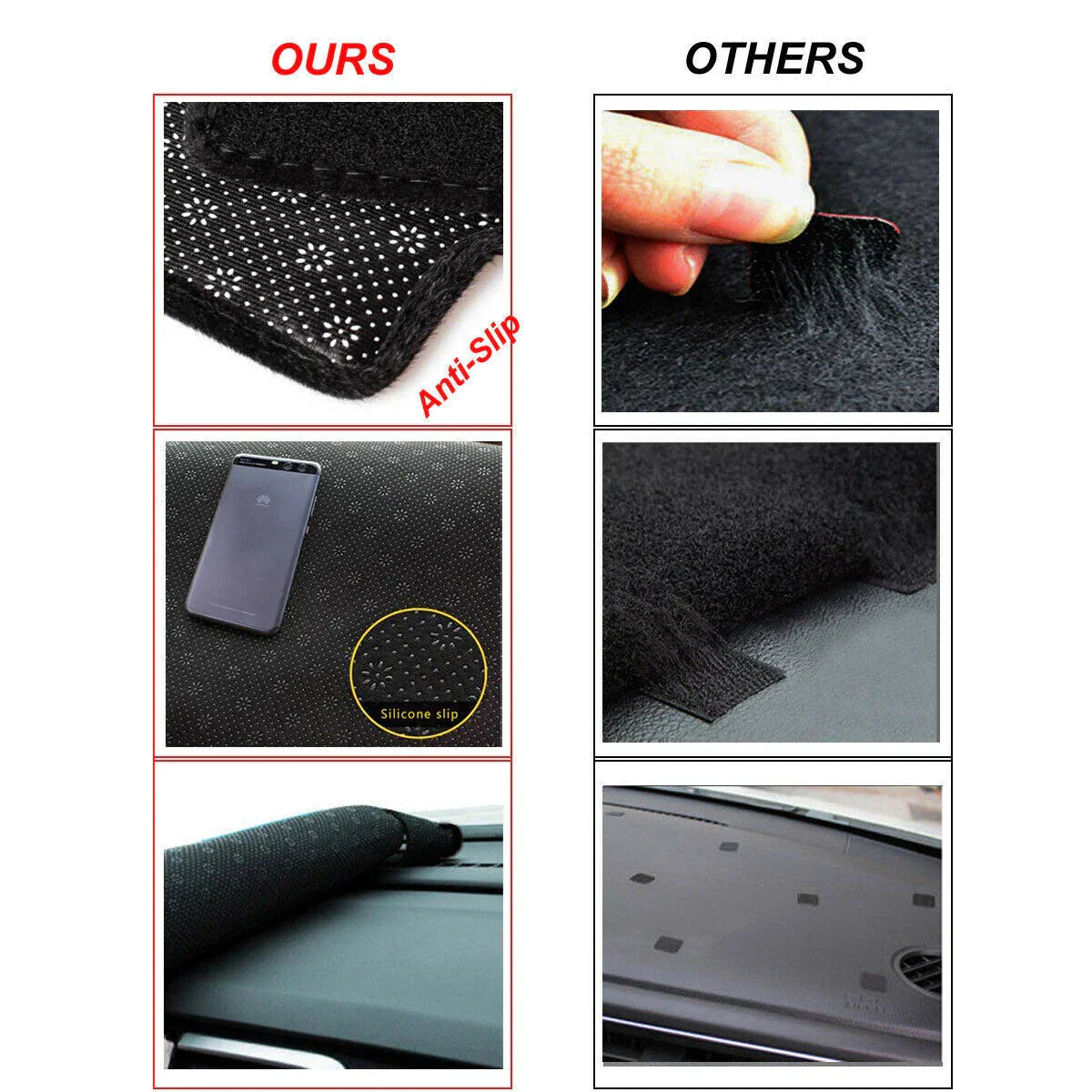 Non-Slip Dash Mat for Mazda CX-7 (2009-2015) Black