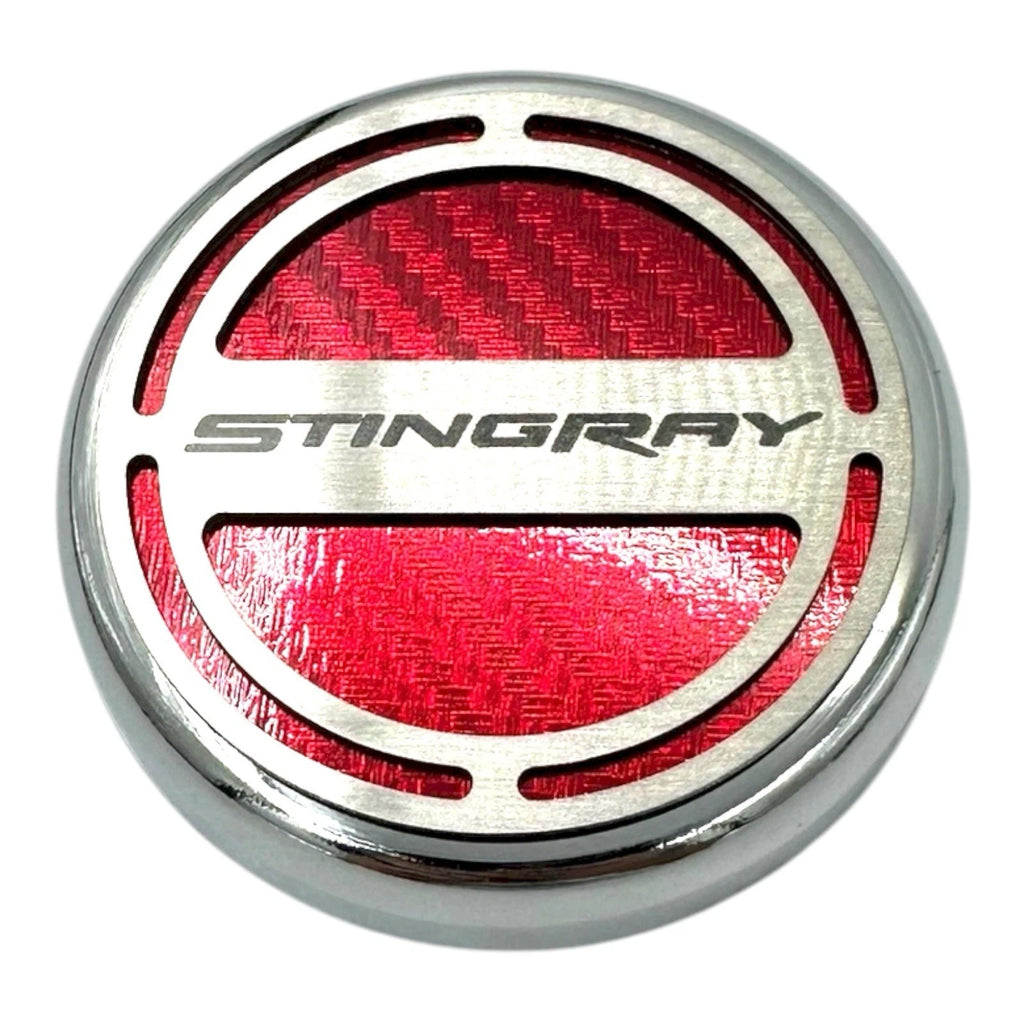Automatic Transmission Fluid Cap Cover Set for Red Stingray C7 Corvette (2014–2019)