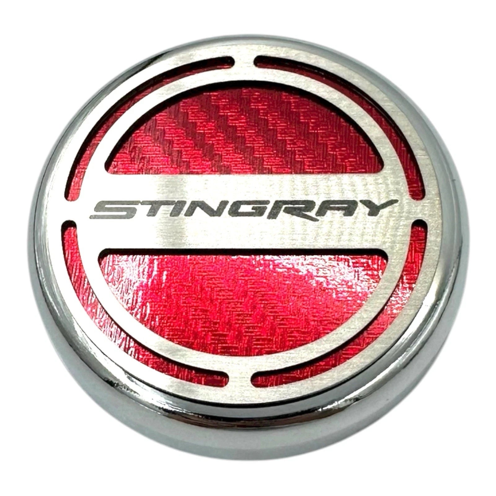 Automatic Transmission Fluid Cap Cover Set for Red Stingray C7 Corvette (2014–2019)