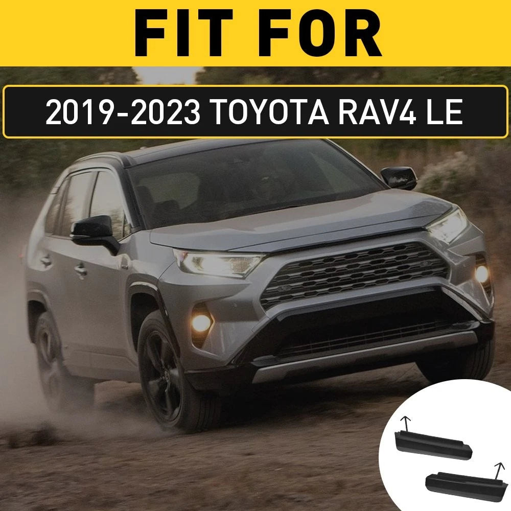 Set of 2 Front Bumper Tow Hook Eye Cap Covers for Toyota RAV4 (2019–2020)