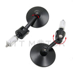 Adjustable Foldable 1" Round Bar End Mirrors for Harley Davidson