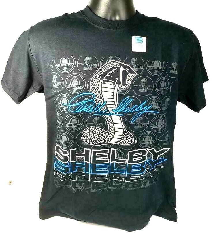 Shelby Cobra T-Shirt Black With Cobra Snake Emblem for Unisex (All Years)