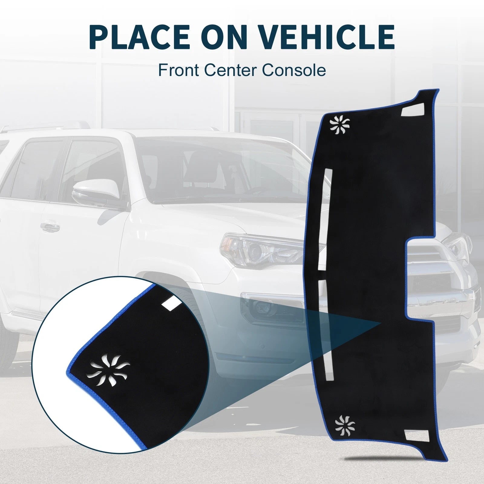 Dashboard Cover Mat for Nissan Moco MG33S (2012–2018) Black Blue Set of 1