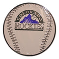 12" Round Metal Baseball Sign for Colorado Rockies (N/A)