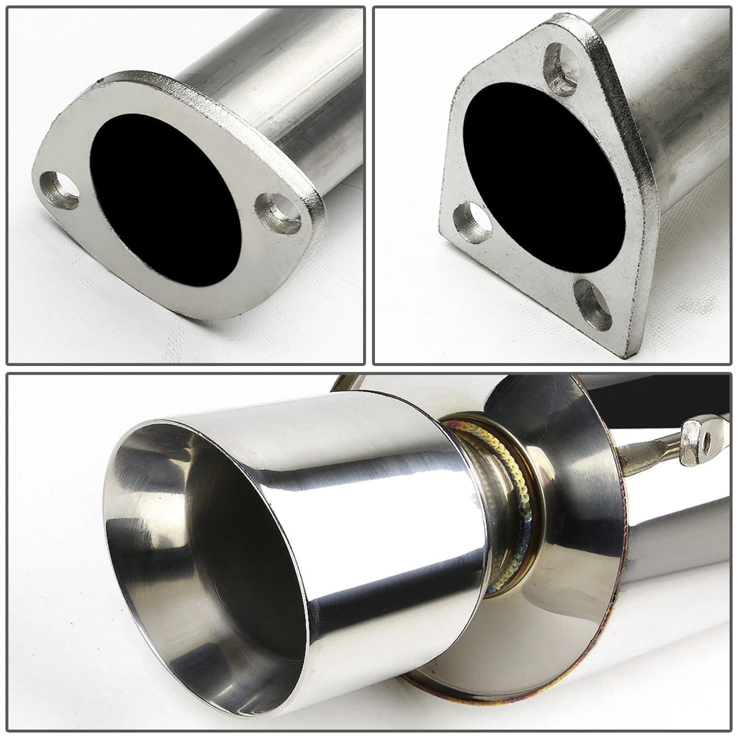 4" Double Walled Muffler Tip Catback Exhaust for Mitsubishi Eclipse (2000–2005)