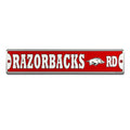 Metal street sign for Arkansas Razorbacks (24" x 5")