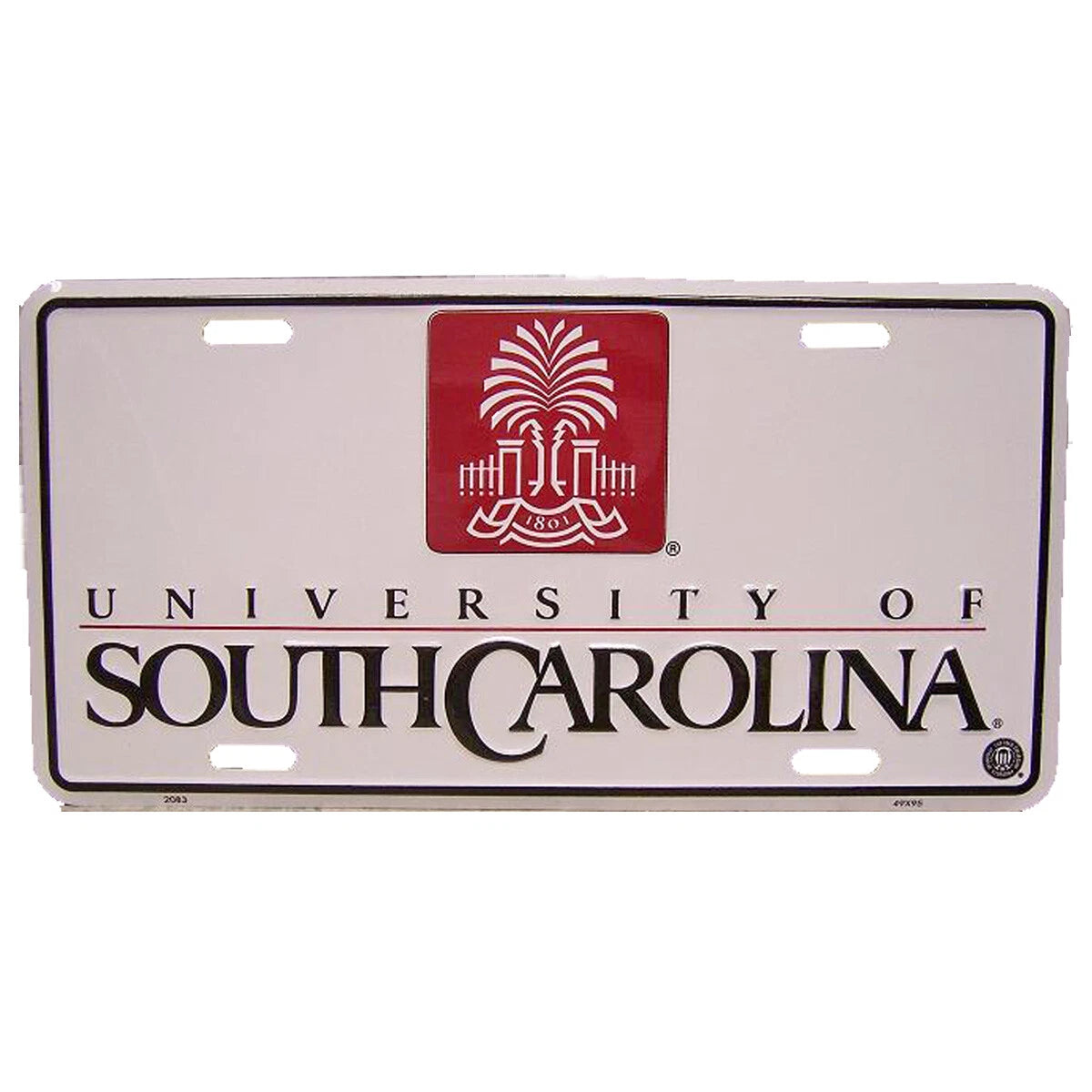 NCAA Aluminum License Plate for South Carolina Gamecocks (2010–2023)