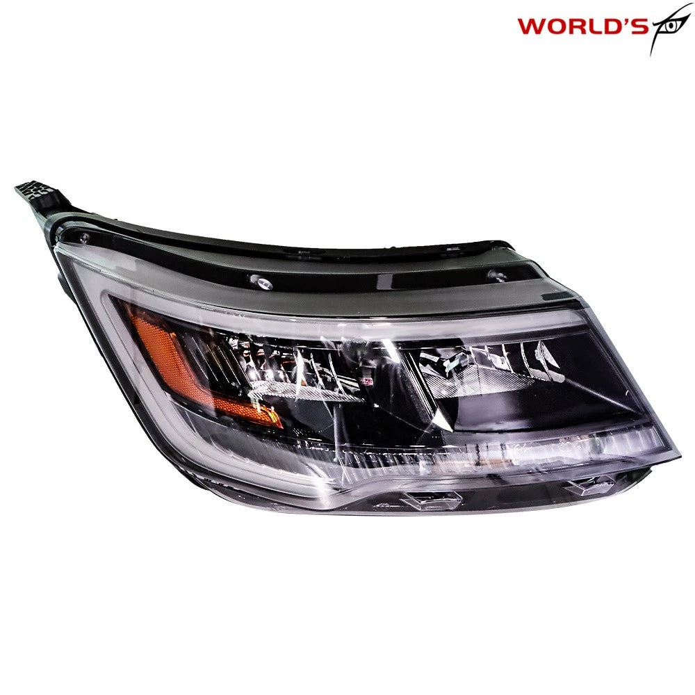 Black Housing Headlights for Ford Explorer Sport (2016–2018) Halogen DRL Right