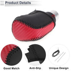 Gear Shift Knob Cover for Toyota Camry (2019–2022) Red Carbon Fiber Black