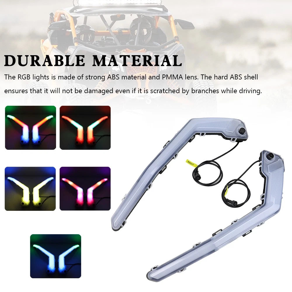 Front Signature Turn Signal Light RGB for Can Am Maverick X3 MAX (2017–2023) #3