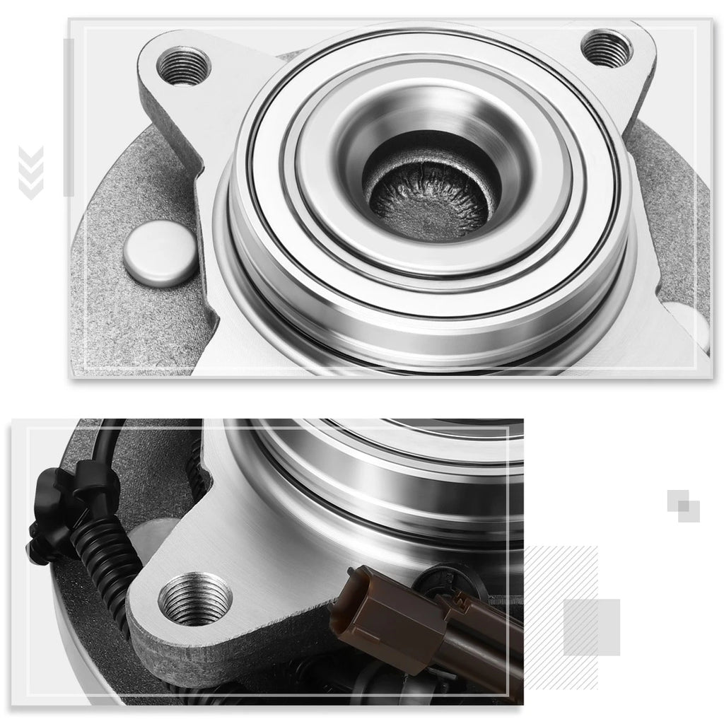 Set of 2 Wheel Hub Bearings for Ford F150 RWD (2015–2017) w/ ABS Sensor