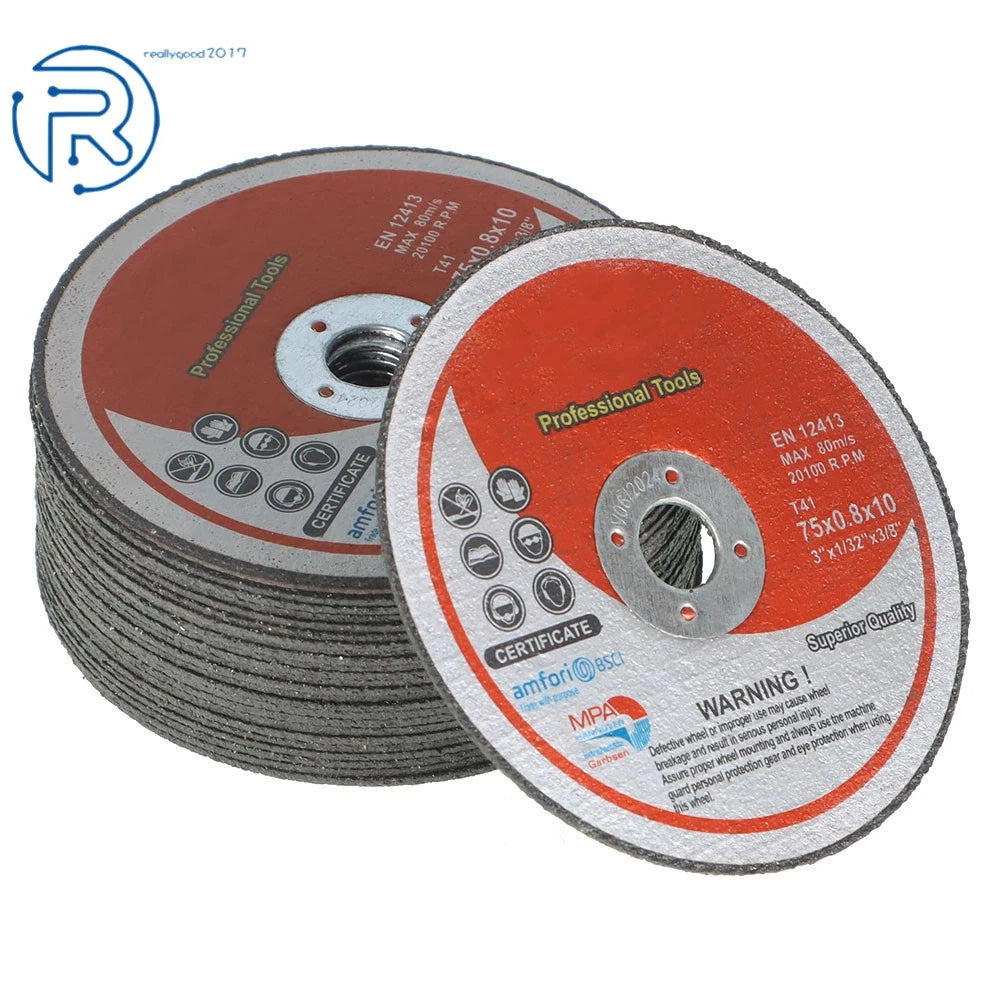 25 Pack Cut-off Wheel Discs for Metal & Stainless Steel (3"× 1/32"× 3/8")
