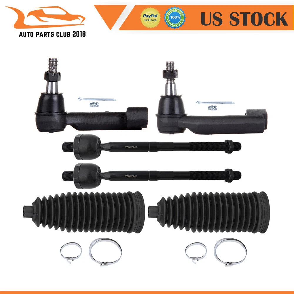 Set of 6 Front Steering Tie Rod Ends for Ford Expedition F-150 (2015–2020)