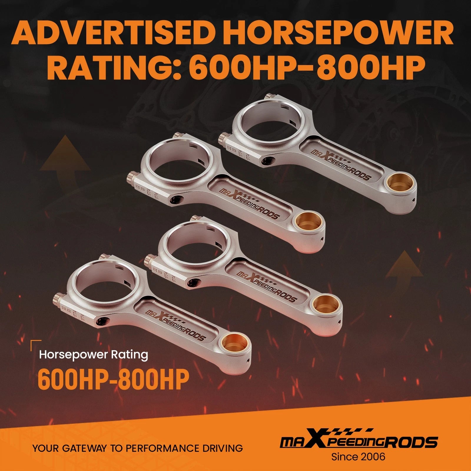 I-Beam Connecting Rods for Honda Civic CRX (1984-2001)