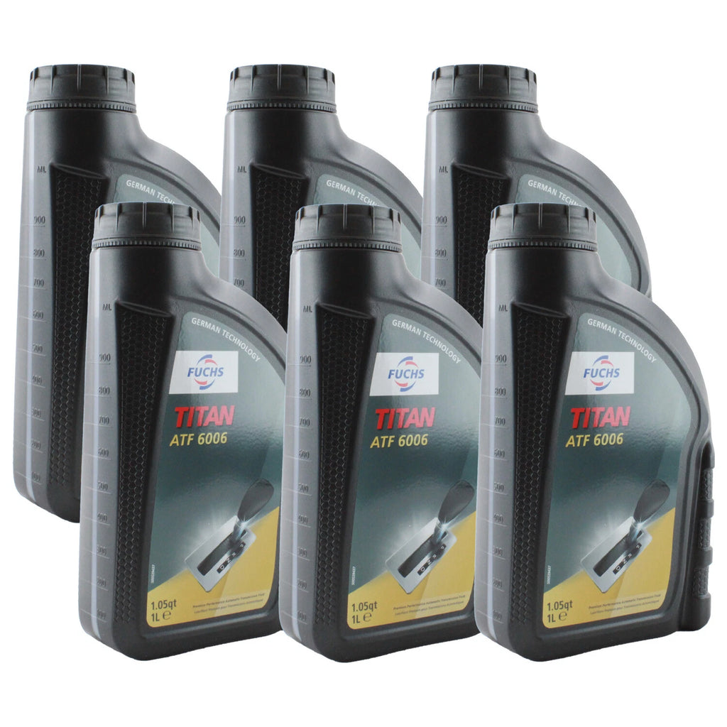 Set of 6 Fuchs TITAN ATF 6006 Auto Transmission Fluid for Audi BMW Jaguar (6L)