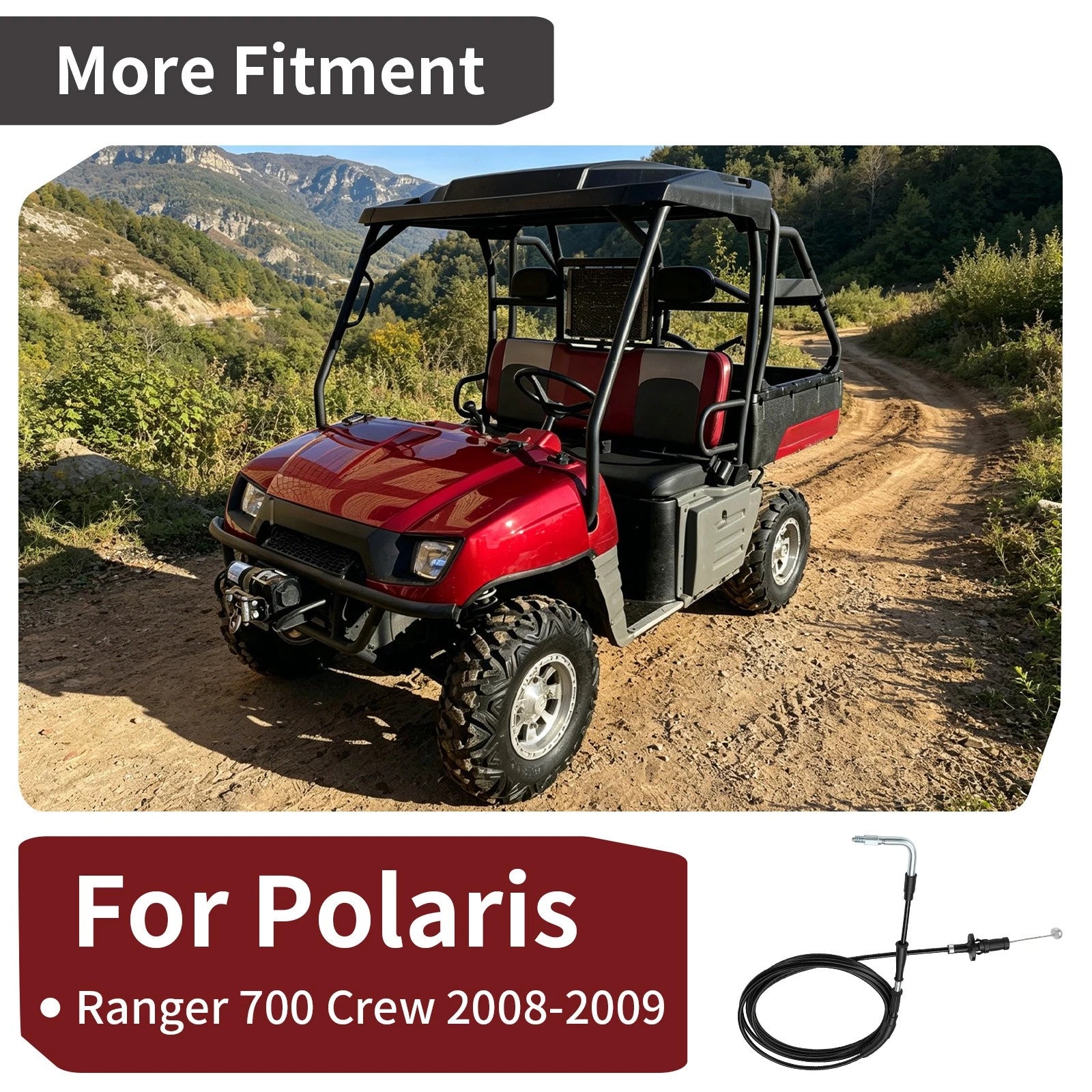 Throttle Cable for Polaris Ranger Crew 700 (2008–2009) #7081465