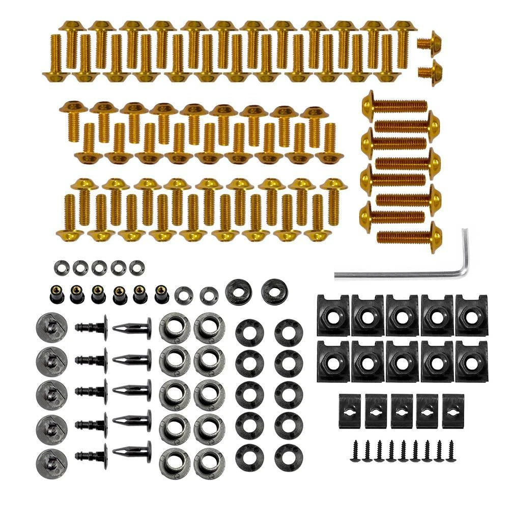 Set of 10 Universal Fairing Bolts Bodywork Screws Clips
