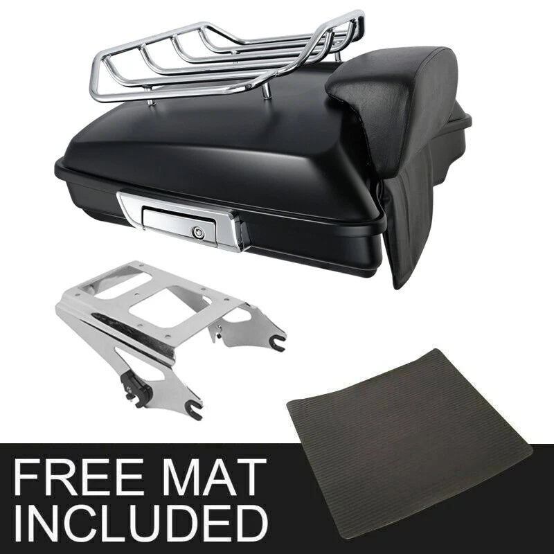 Matte Trunk Backrest Mount Rack for Harley Touring (2009–2013)