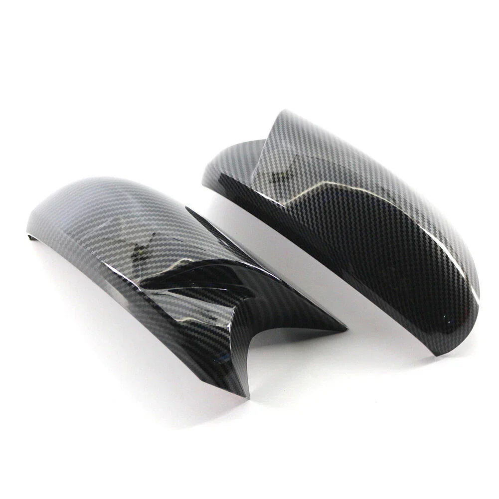 Gloss Black Rearview Mirror Cover Caps for BMW E81 E82 E87 E88 E90 E91 E92 (2007-2013)