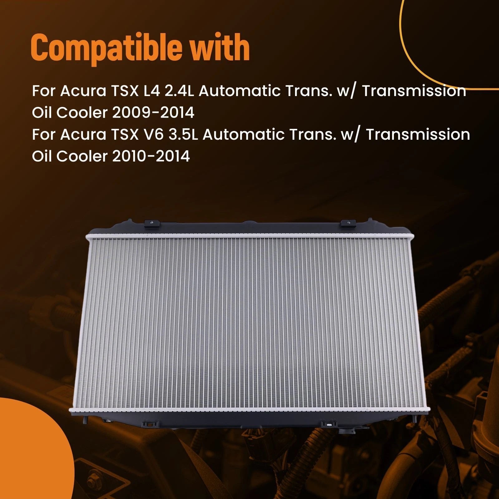 Coolant Radiator for Acura TSX 2.4L (2009–2014) 13082 CU13082 AC3010145