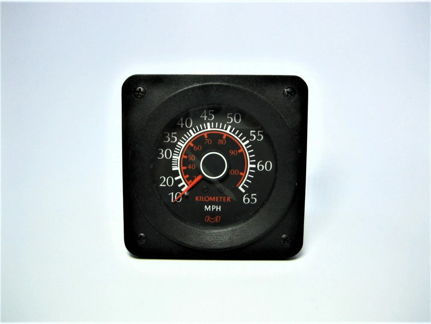 Medallion 4522 Square 4" Black Face Bezel 0-65 MPH Gauge for Outboard