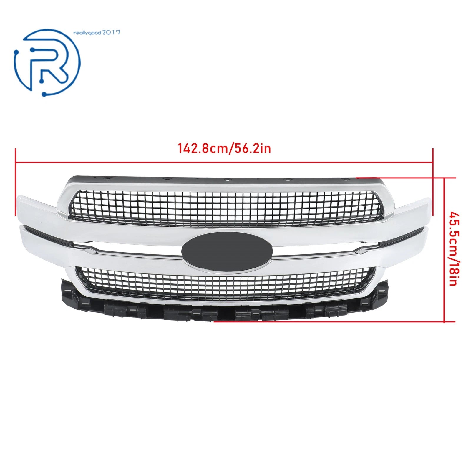 Chrome Front Upper Grille Assembly for Ford F-150 (2018-2020)