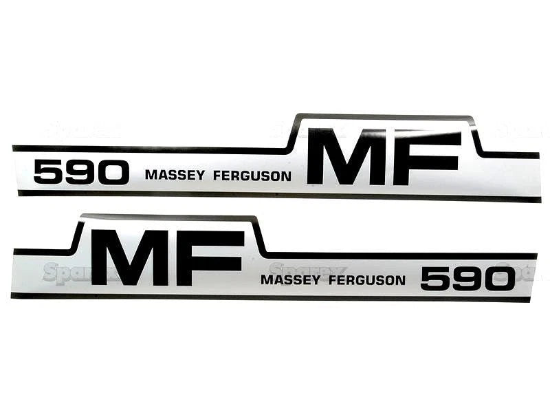 Bonnet Decal Set for Massey Ferguson 590 Tractors