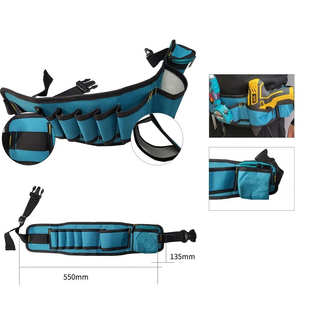 Electrician Tool Belt Pouch 600D Oxford Cloth Multi Pocket (8.5 x 9.5 x 4.5 cm)