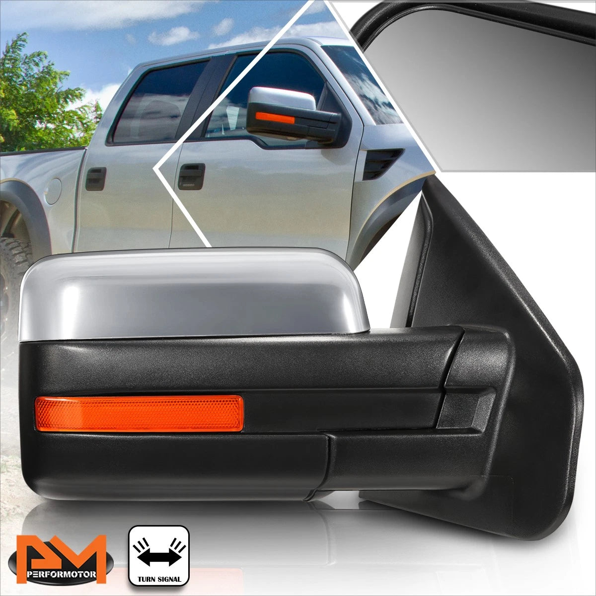 Right Side View Mirror with Amber LED Signal for Ford F-150 (2004–2014)