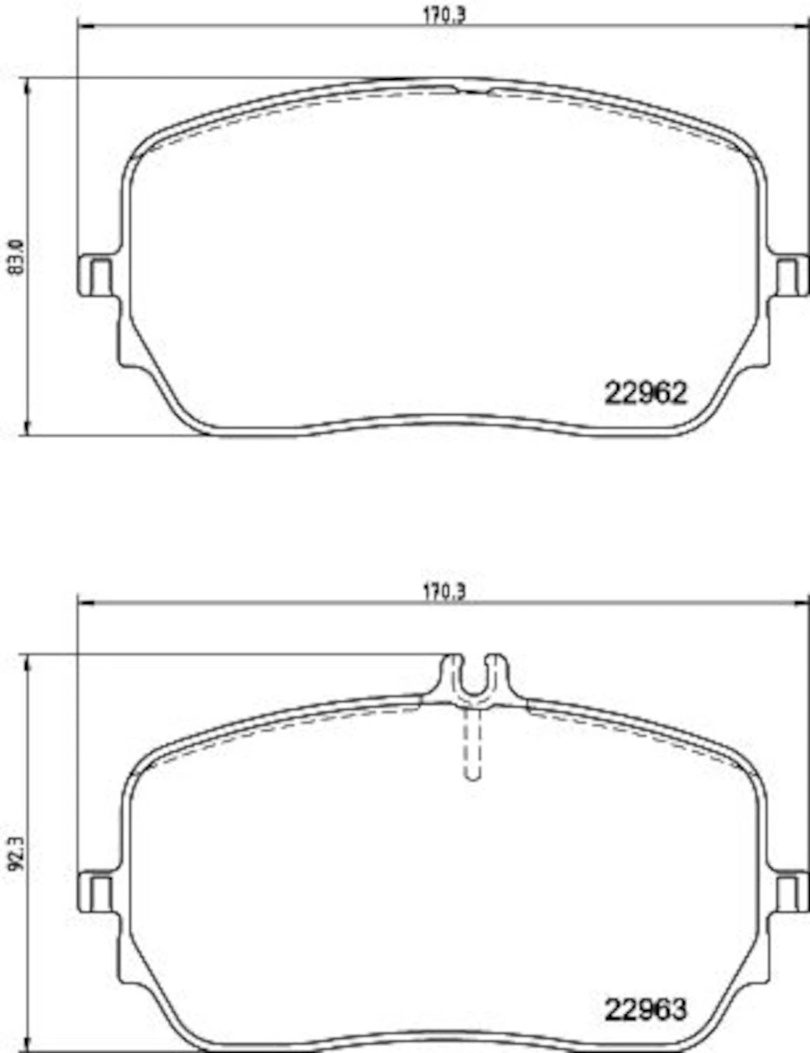 Set of 4 Front Disc Brake Pads for Mercedes-Benz GLE53 AMG (2020–2023)