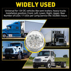 4X 17LED Watermelon Interior Dome Lights for Semi-Trailer (12V)