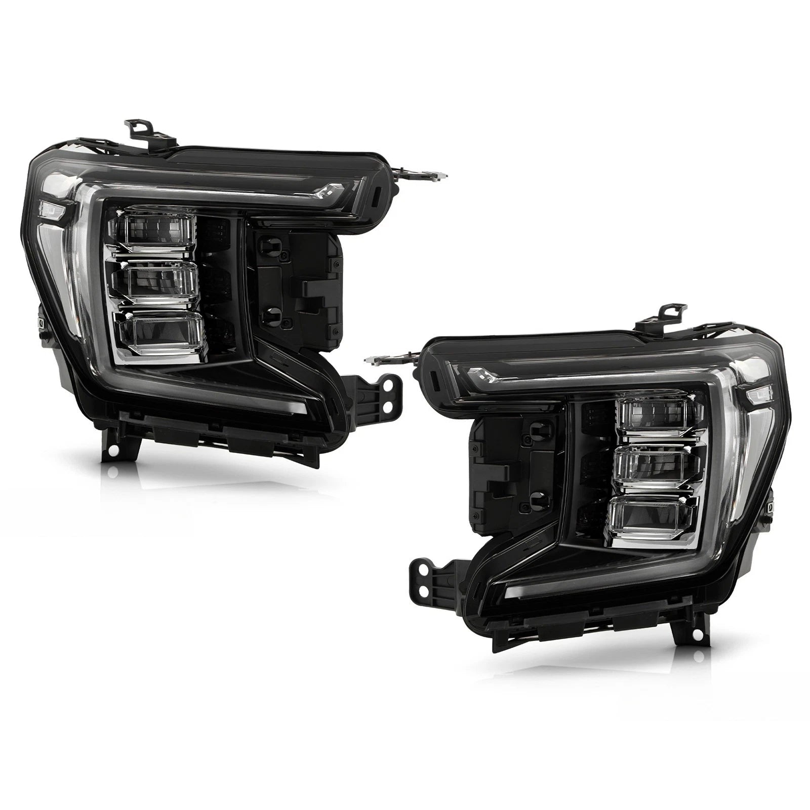 Full LED Headlight Chrome Pair for GMC Yukon XL (2021–2024)
