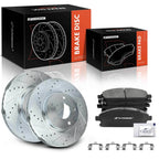 Front Drilled Brake Rotors & Ceramic Pads for Nissan Quest (2004–2009, 2011–2017)