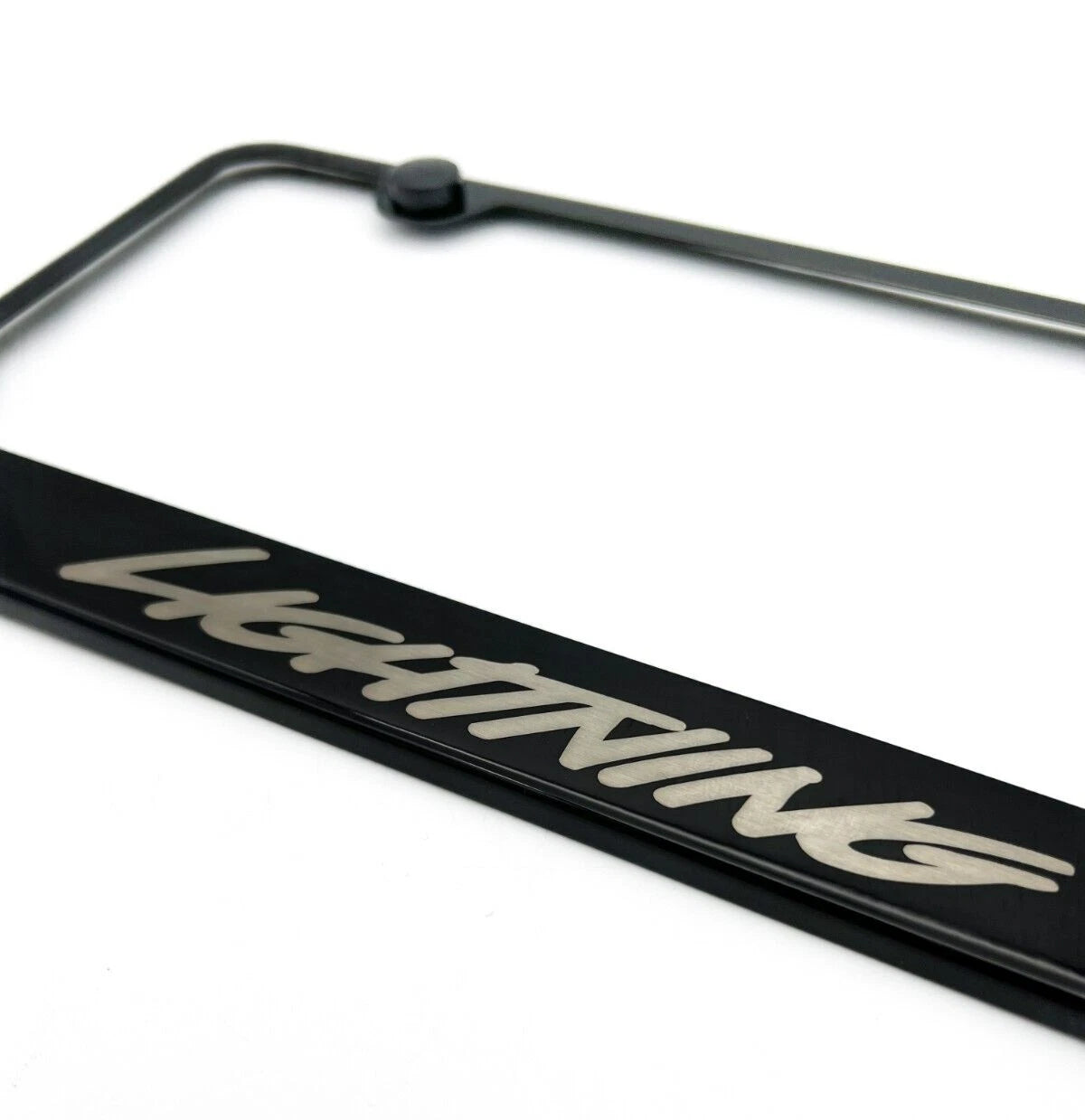 License Plate Frame Black Stainless for Ford F-150 Lightning (2022–2024)