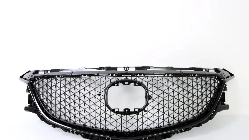 Front Bumper Grille Mesh Honeycomb Glossy Black for Mazda 6 (2014–2016)