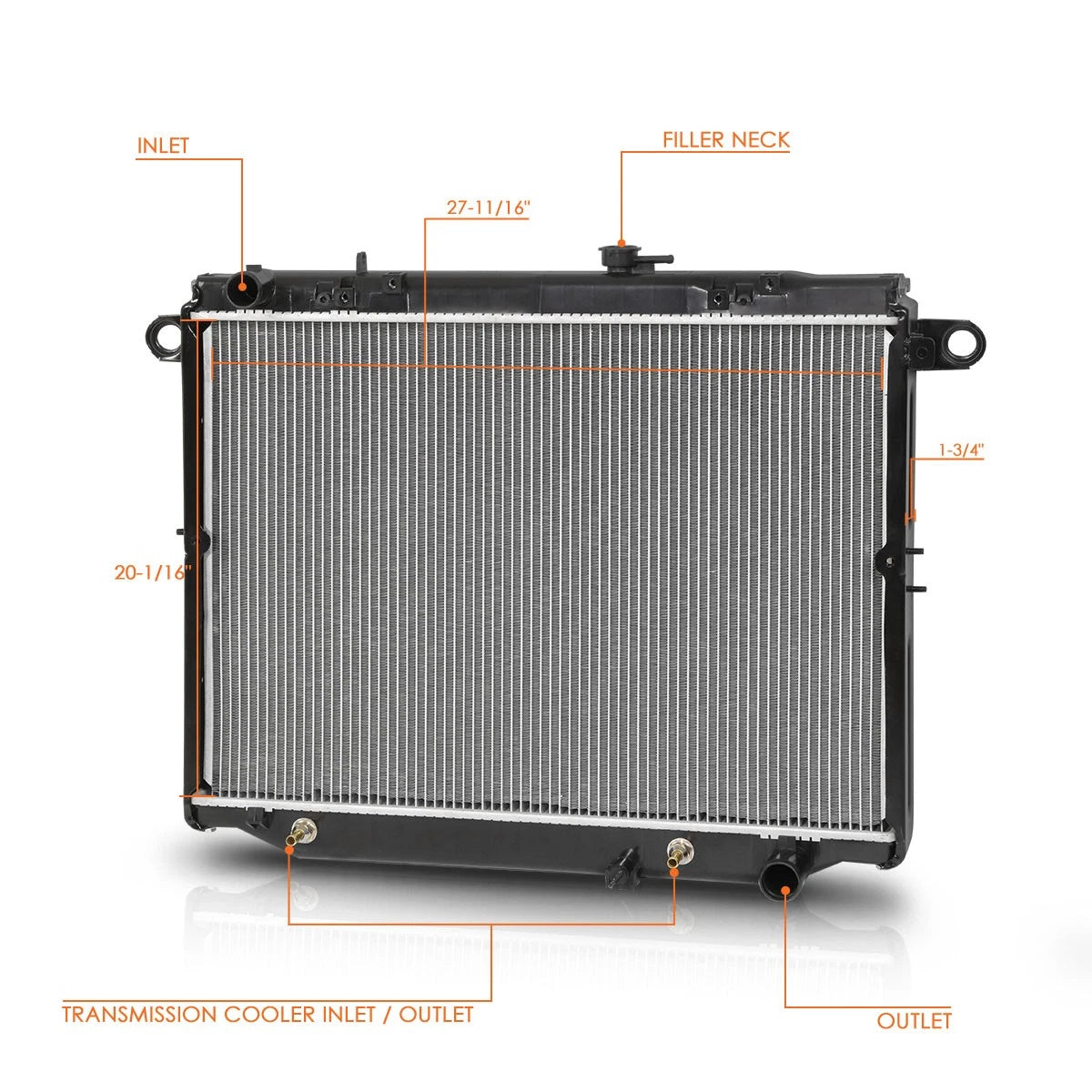 Aluminum Cooling Radiator for Toyota Land Cruiser/LX470 (1998–2007) DPI-2282