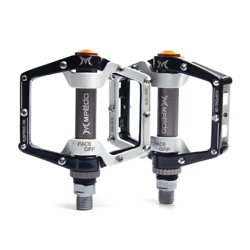 Bicycle MTB Road Bike Platform Pedals 9/16" Flat Aluminum Sealed Bearing