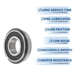 6002NR2RS Deep Groove Ball Bearing for Scooter Skateboard Wheel (15x32x9mm)