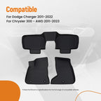 All Weather Floor Mat Set for Dodge Charger Chrysler 300 (2011–2023) TPE