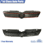 Grille for Volkswagen Jetta (2011-2014) Hex Mesh Black with Red Trim