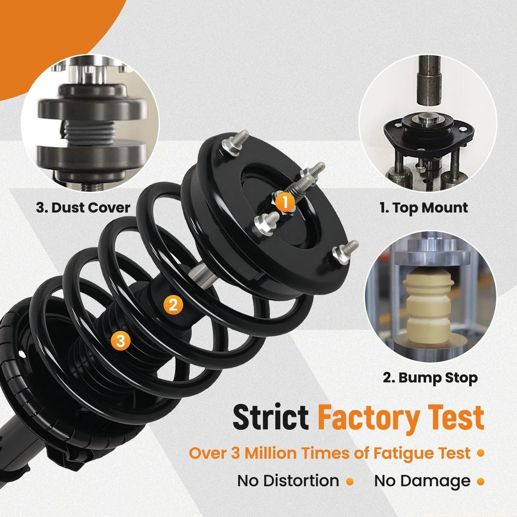 4X Complete Struts & Coil Springs for Ford Mustang (2005–2010)