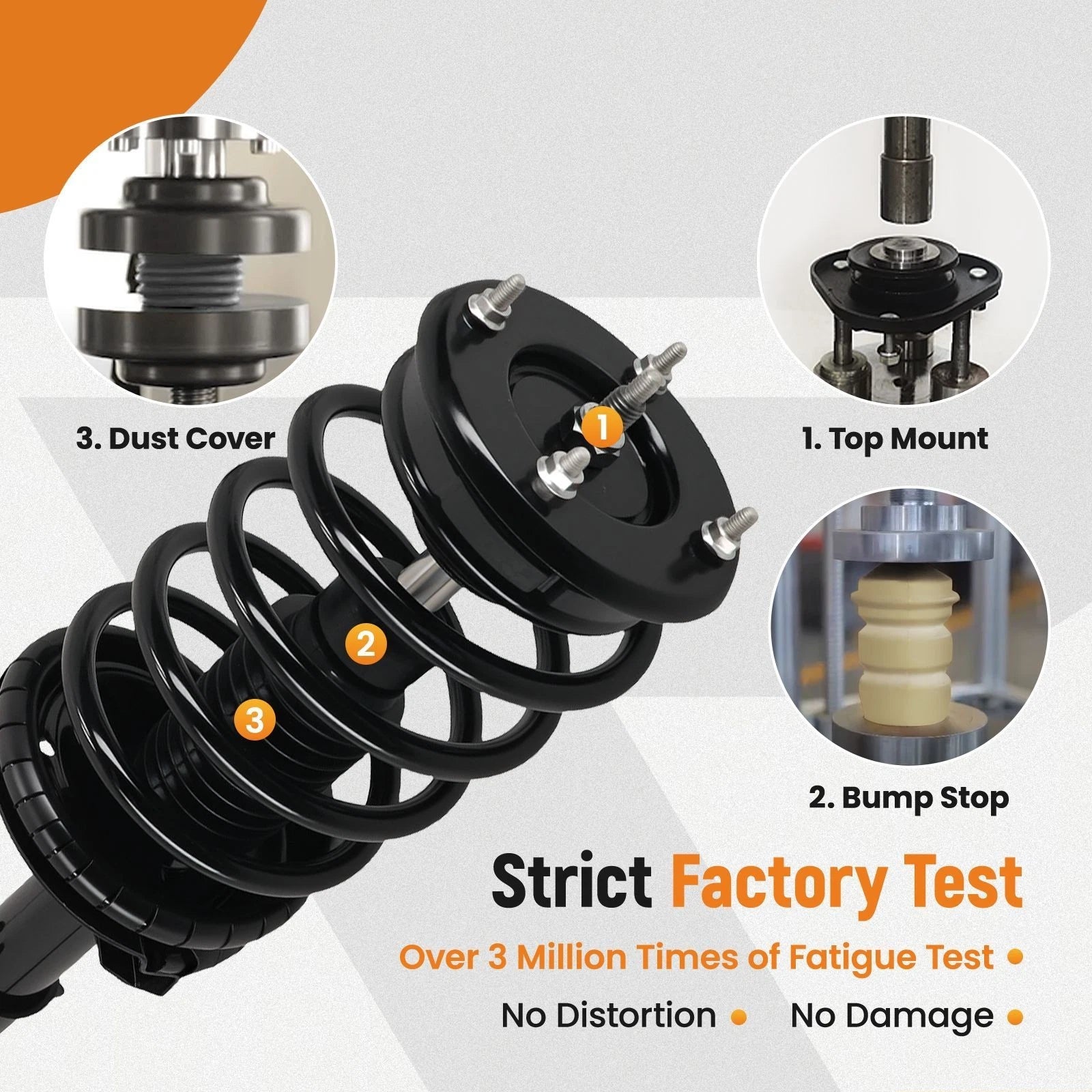 4X Complete Struts & Coil Springs for Ford Mustang (2005–2010)