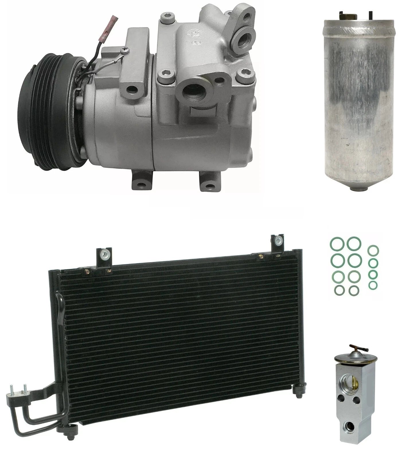 AC Compressor Kit with Condenser for Kia Sephia 1.8L (2000–2000)