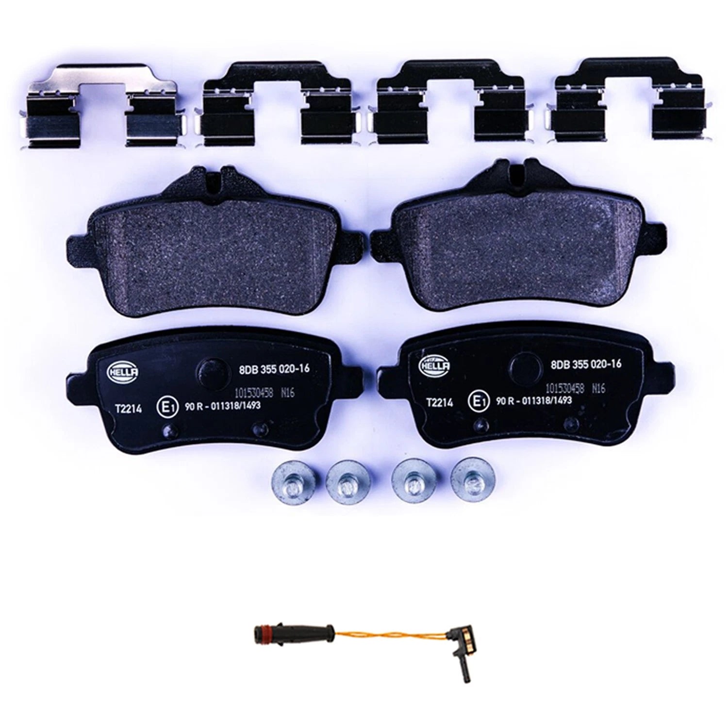 Hella Rear Low-Met Disc Brake Pad w/Sensor for Mercedes X166 GLS63 AMG (2017–2020)