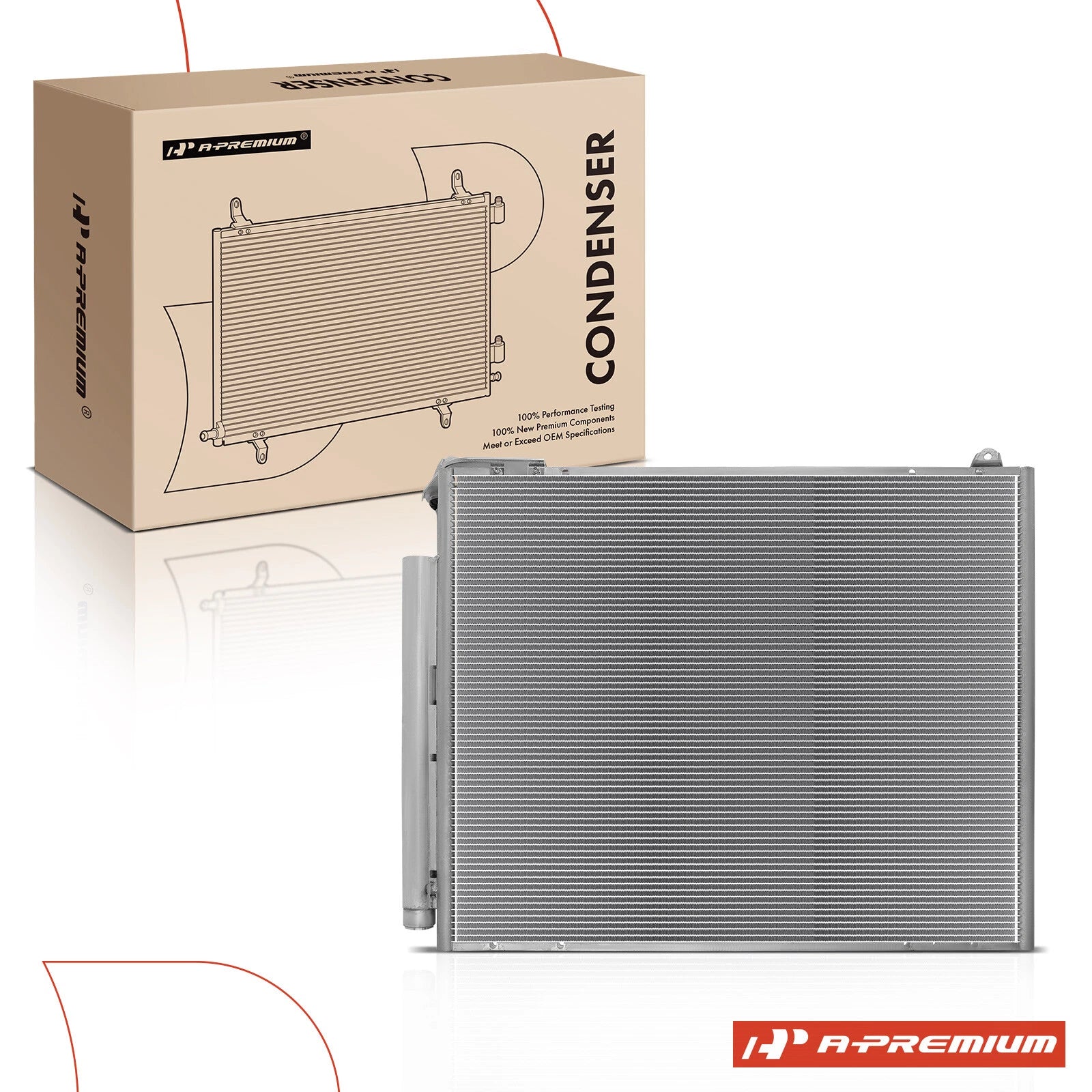 A/C Condenser w/Receiver Drier & Bracket for Toyota 4Runner (2010-2020)