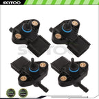 Set of 4 Fuel Rail Pressure Regulator Sensors 2260004 for Ford E-250 (2005–2008)