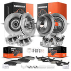 Set of 16 Front & Rear Disc Brake Rotors & Pads for Ford F-150 (2004–2005)