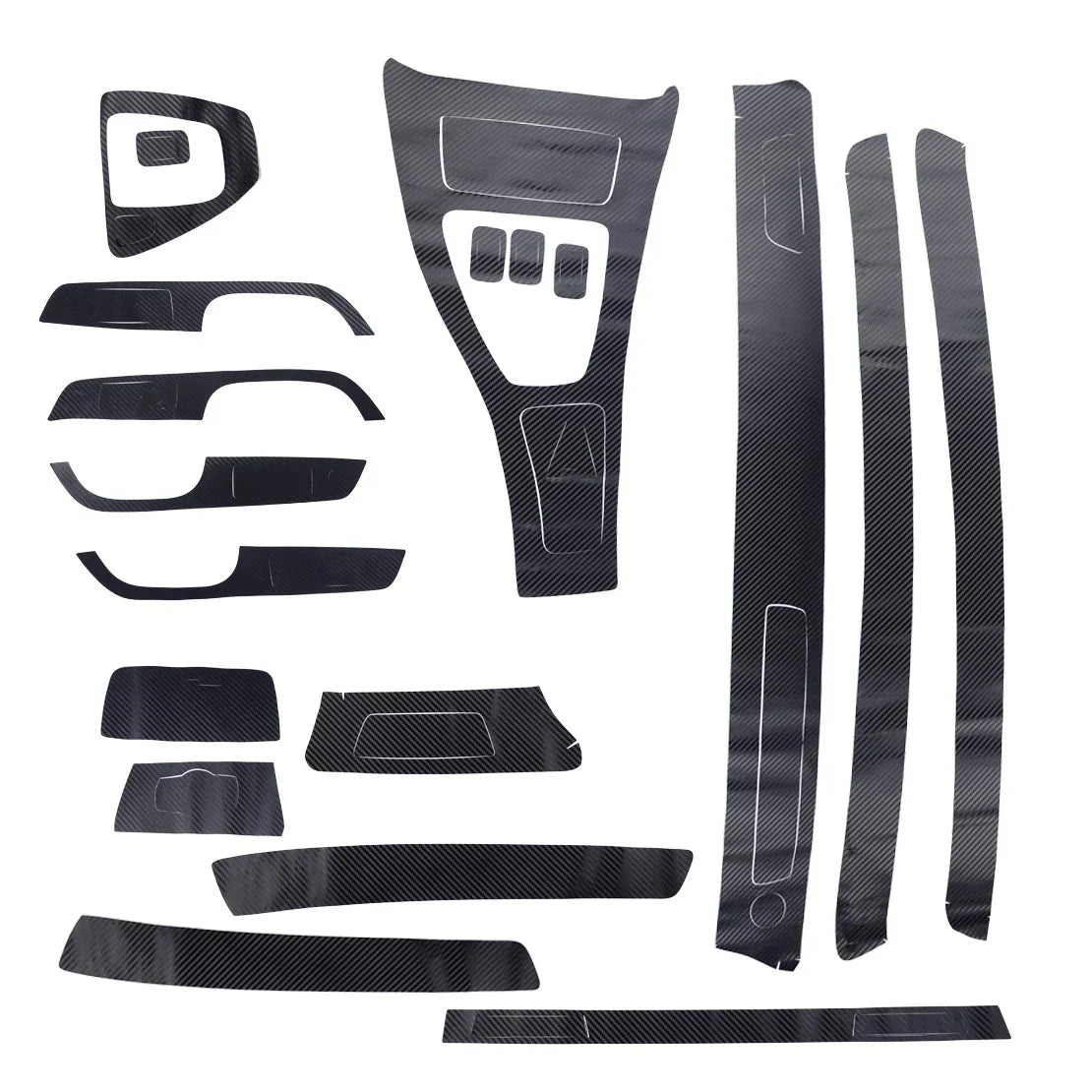15 x Carbon Fiber Interior Vinyl Decal Garnish for BMW 3 Series E90 E92 E93