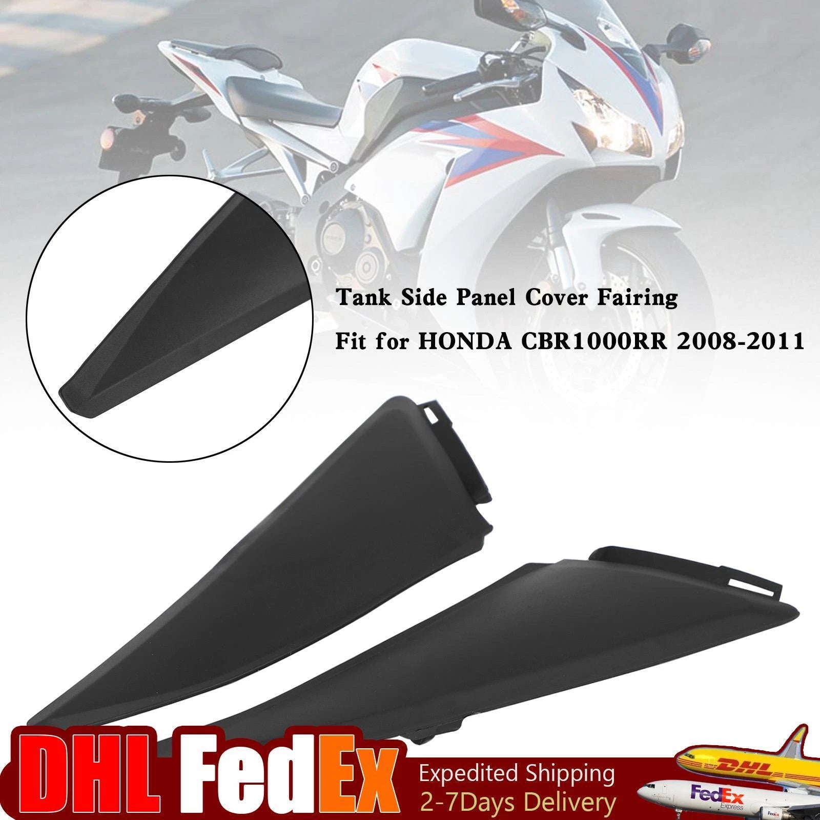 Tank Side Seat Trim Cover Panel for Honda CBR1000RR (2008–2011) U3