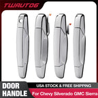 Door Handle Front & Rear 4PCS for 2007–2014 Chevy Silverado Tahoe Sierra Denali